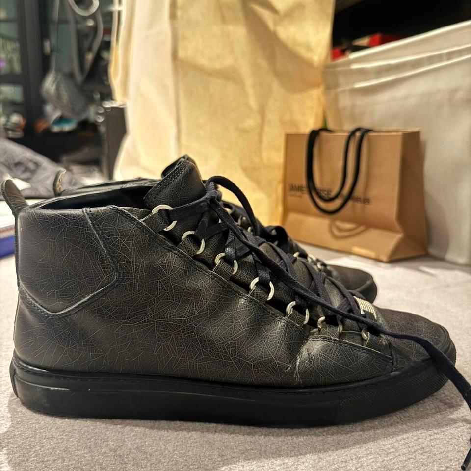Lambskin Balenciaga Arena Sneaker Size