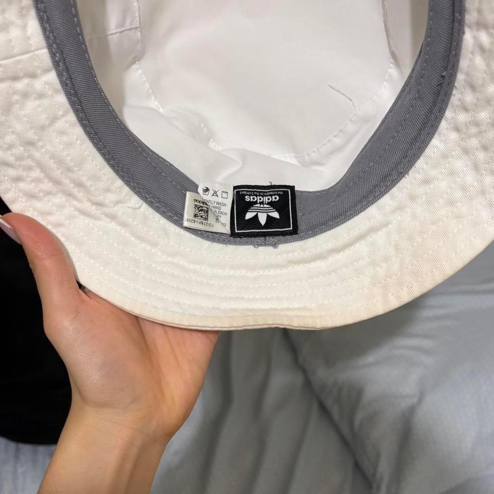 White Adidas Bucket Hat 4