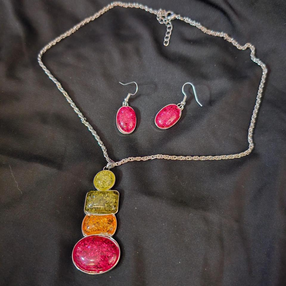 Multicoloured Funky Boho Style Pendant 0a05