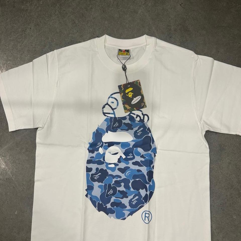 Bape White Blue Camo Tee 70da