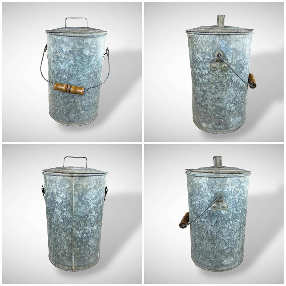 Galvanized Pail Lid Bail Wood 0d59 3