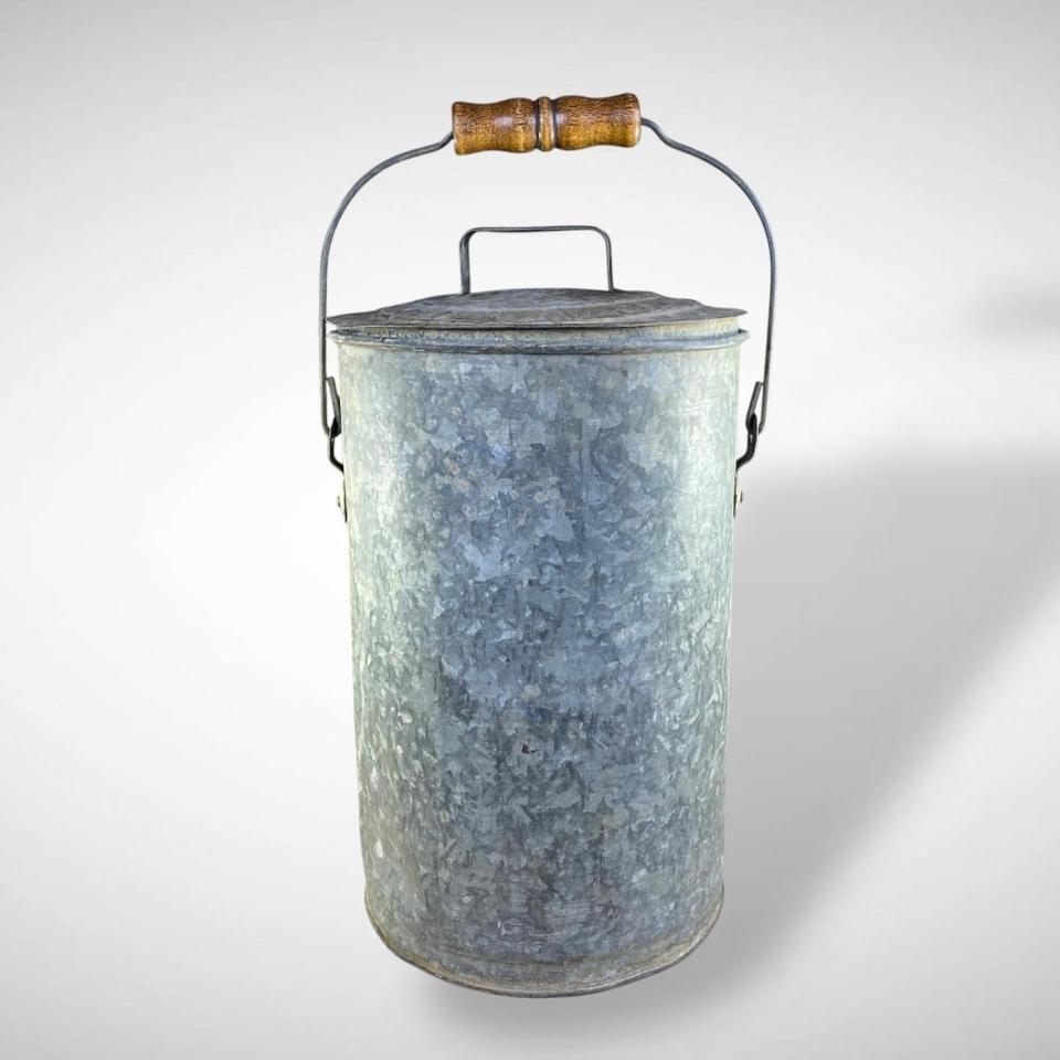 Galvanized Pail Lid Bail Wood 0d59 7