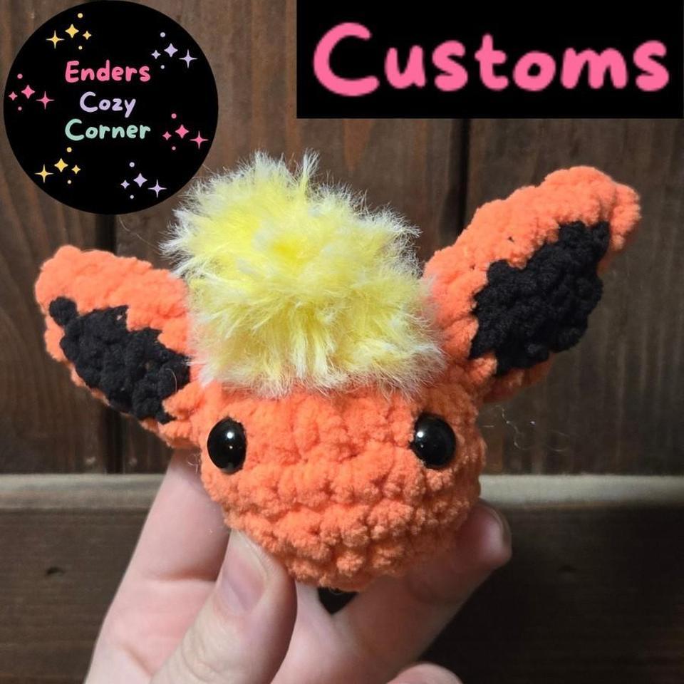 Crochet Flareon Head Plushie This 63eb