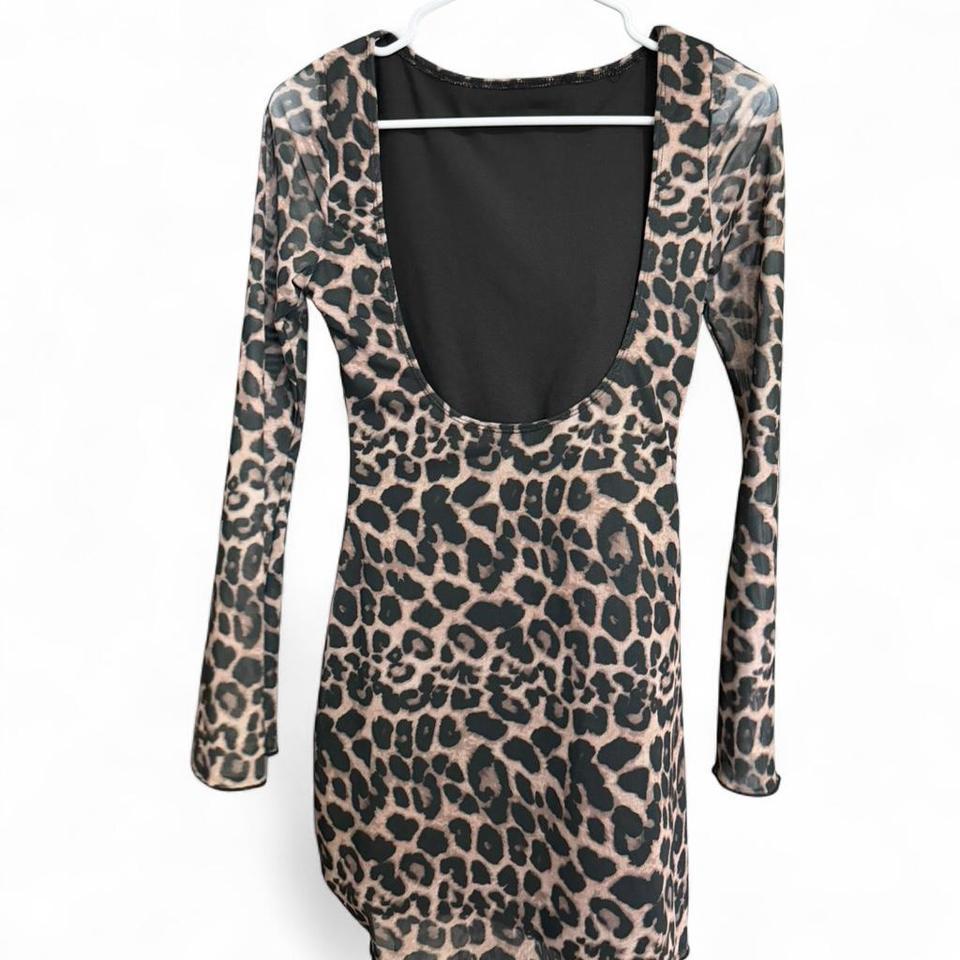 Leopard Print Long Sleeve Mini 5b50 2