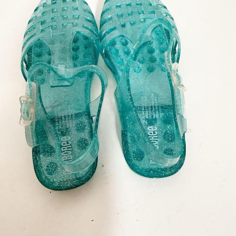 Gymboree Girls Blue Glitter Jelly 2765 5