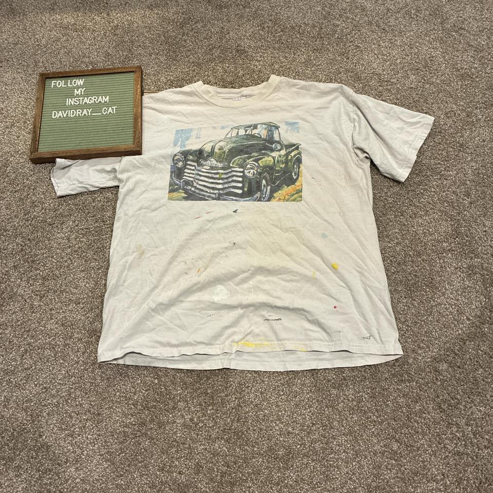 White And Green Vintage Chevy