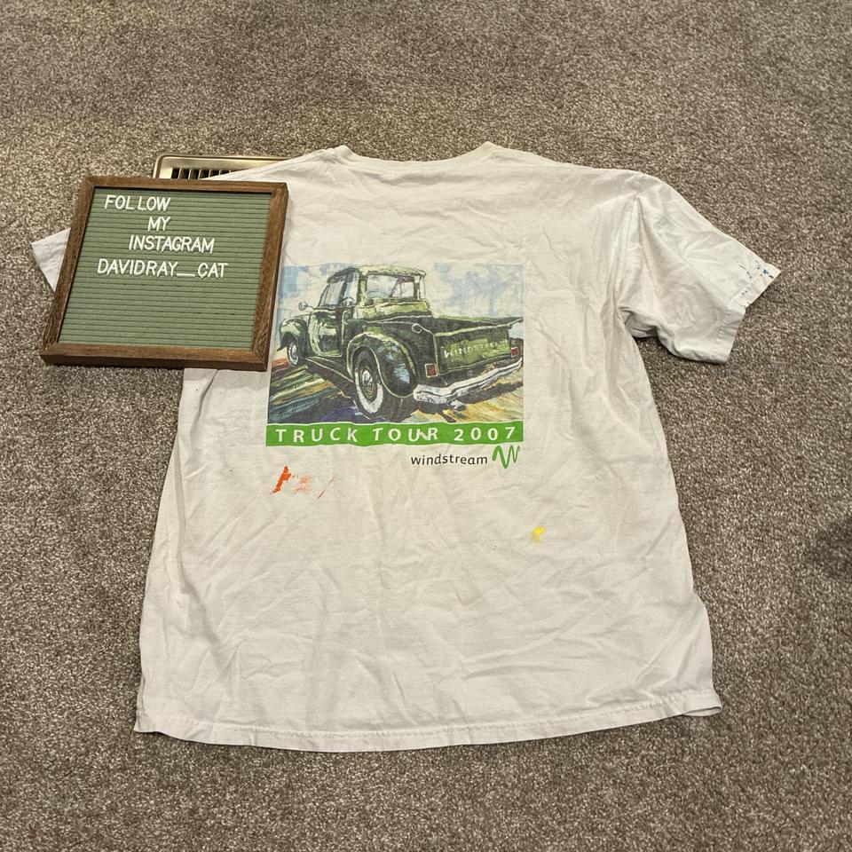 White And Green Vintage Chevy 6