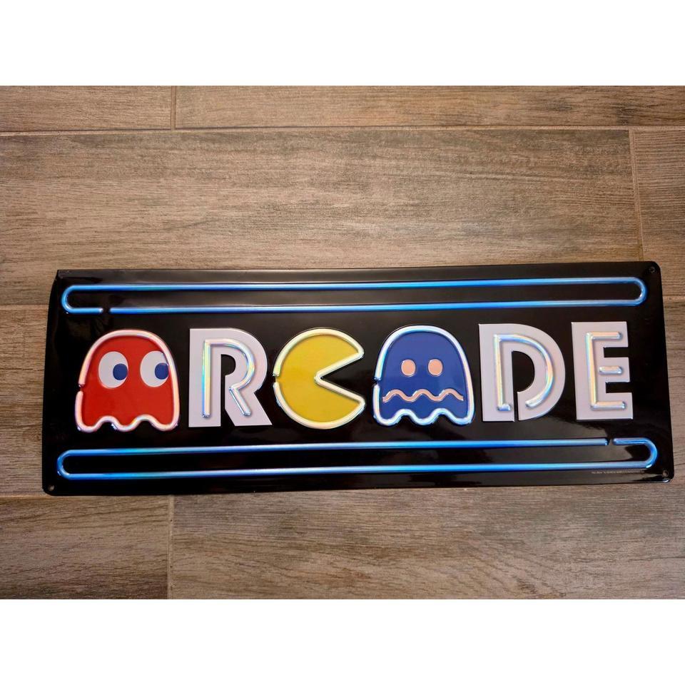Pac Man Arcade Metal Sign Open 4769