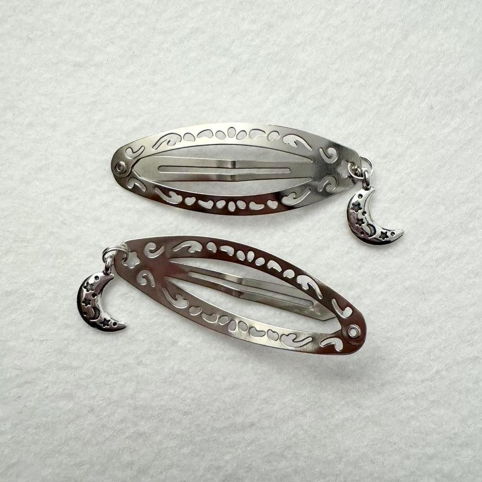 Silver Hair Clip With Crescent 0ed8 2