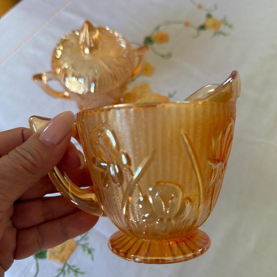 Pink Depression Glass Sugar Bowl C2ea 3
