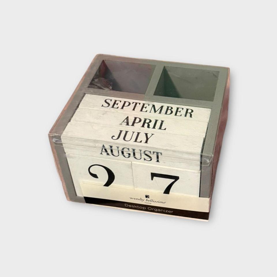 New Wooden Block Calendar Organizer 1814 2