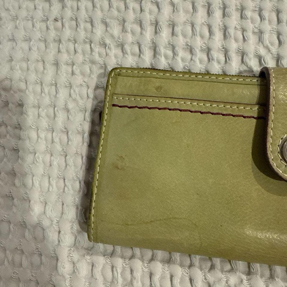 Fossil Vintage Green Leather Long 07f1 2