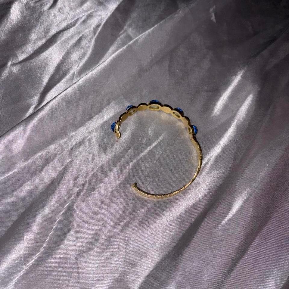 Gold And Blue Beaded Bracelet 535f 3