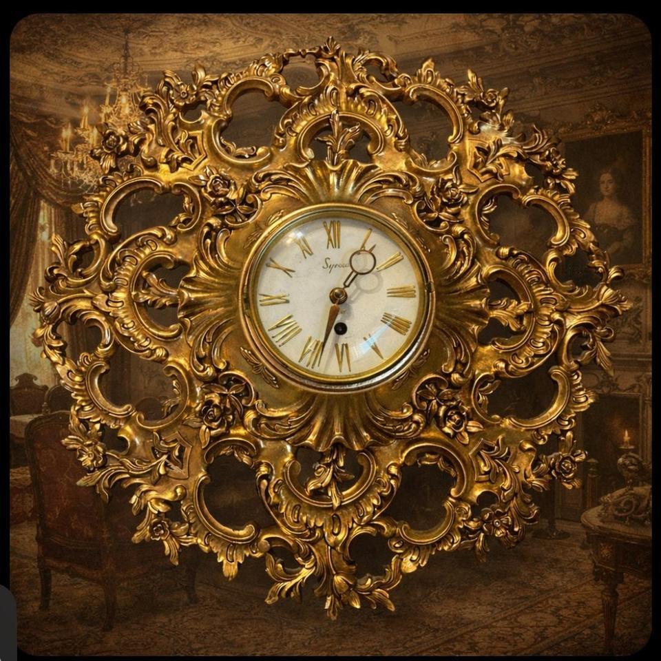 1960s Vintage Syroco Large Gold