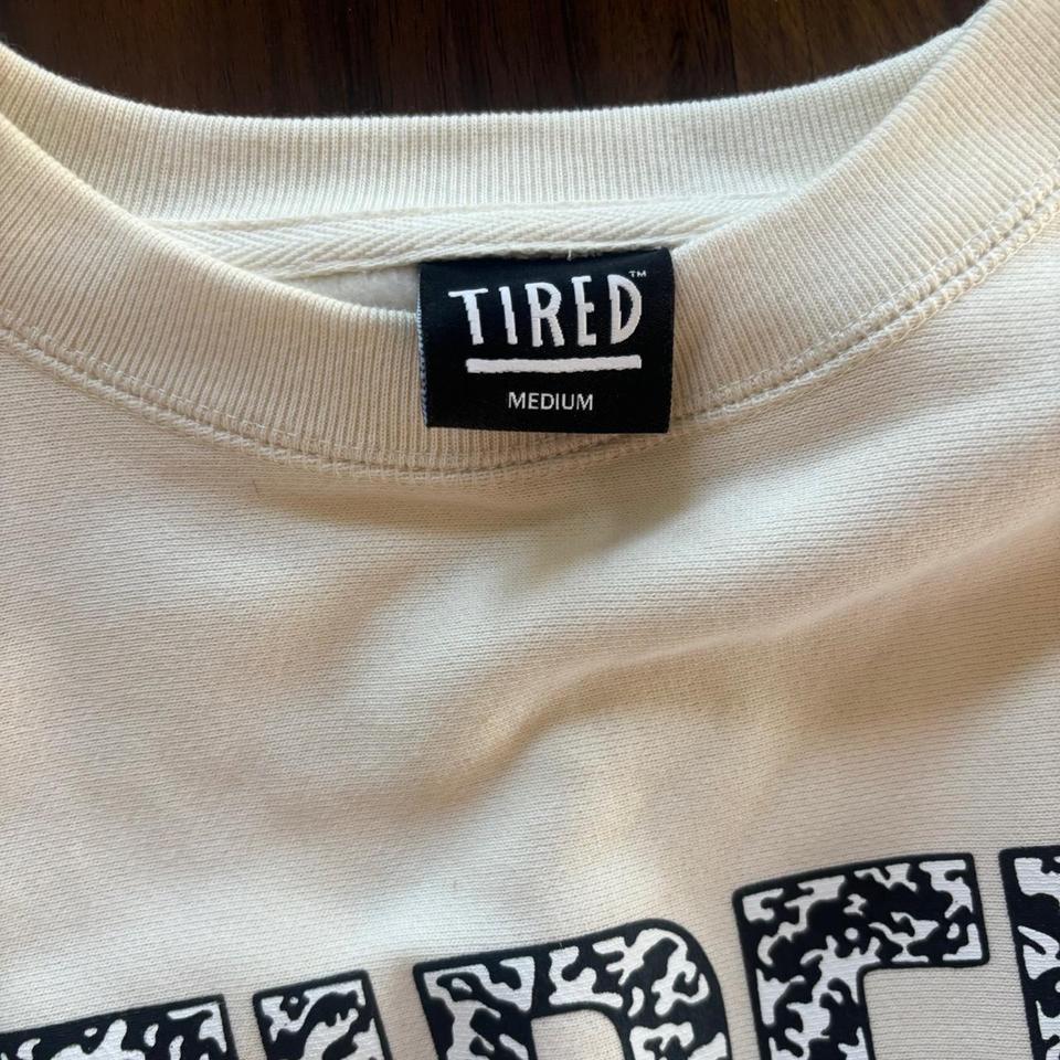 Tired Skateboards Cream Crewneck Sweatshirt 742a 2