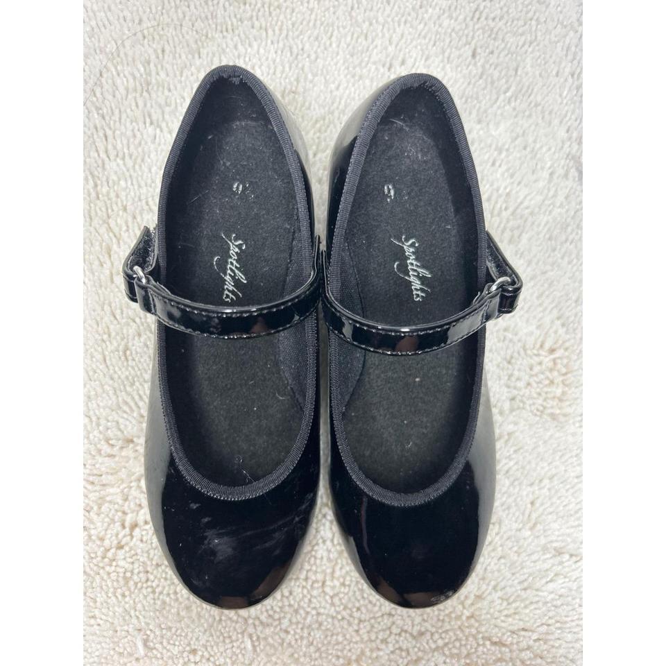 Girls Black Patent Leather Tap 821b 2