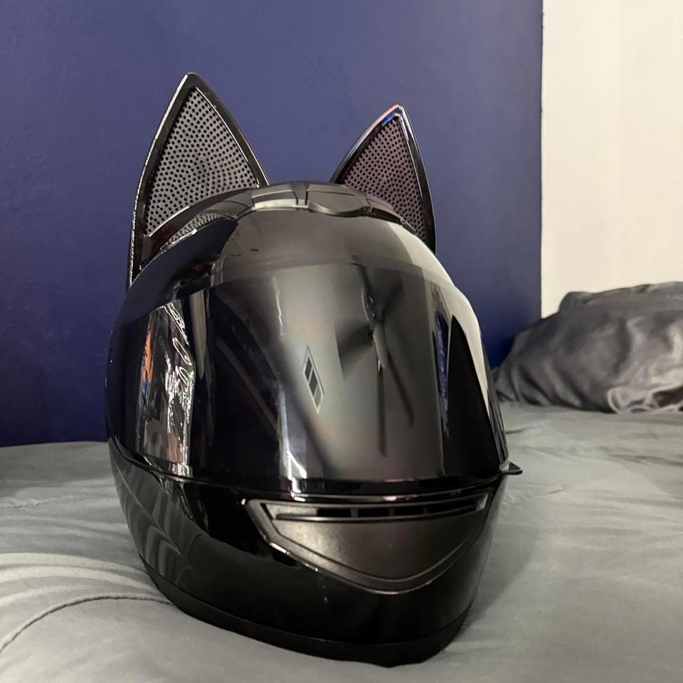 Black Cat Ears Helmet Motorcyclehelmet
