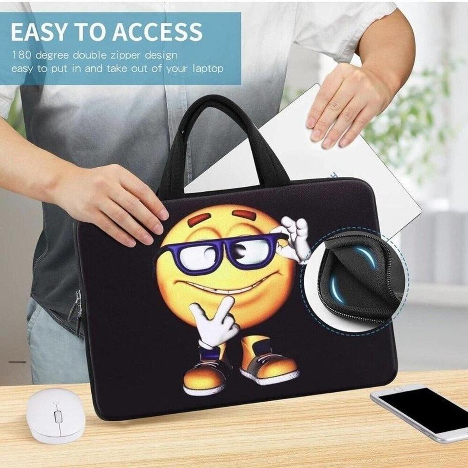 Emoji Yellow Boy Neoprene Laptop 8e88 8