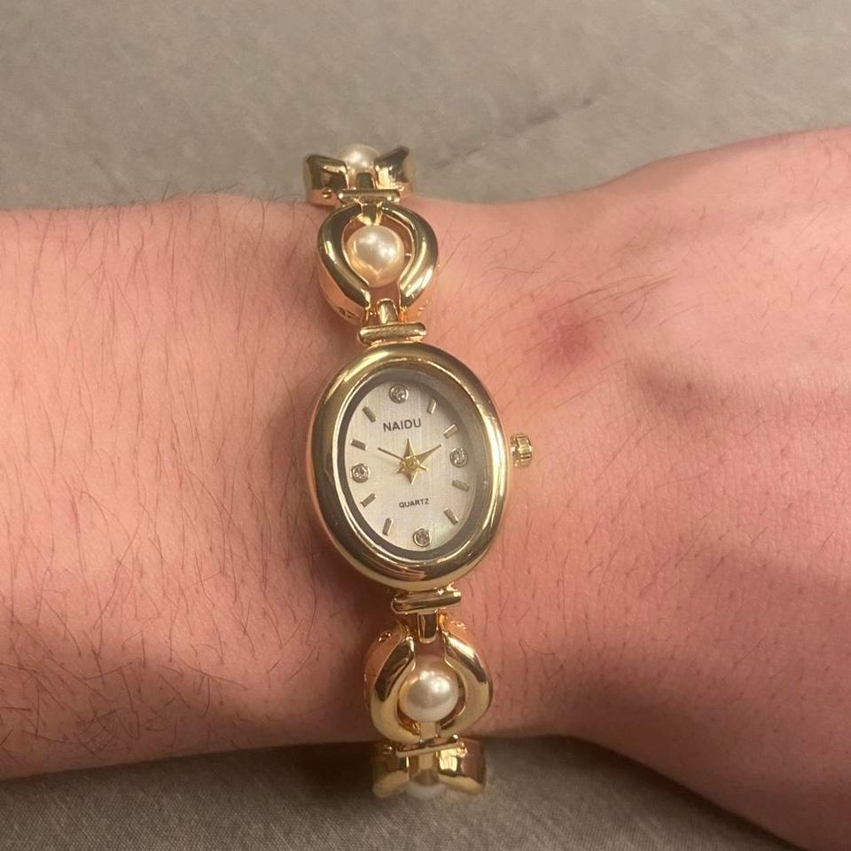 Y2k Style Cute Gold Round 78bc 5