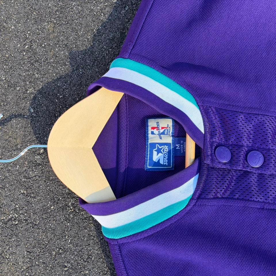 Charlotte Hornets Starter Purple And 2