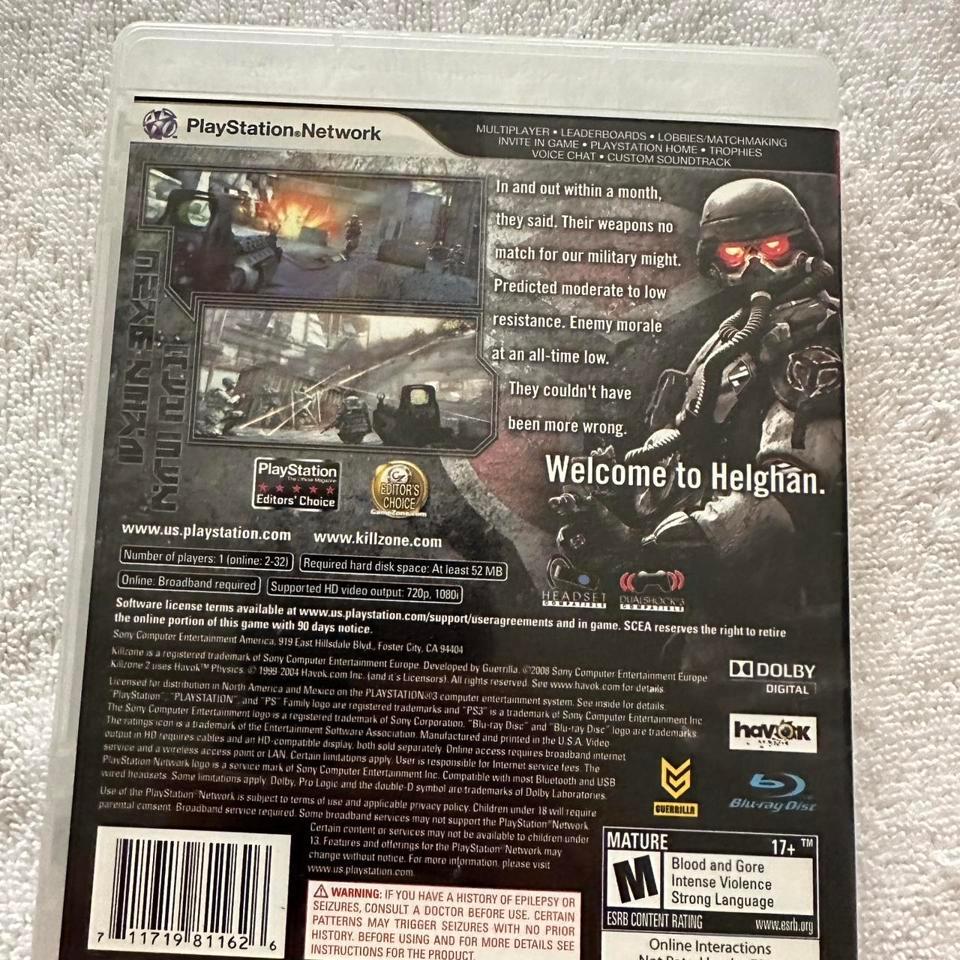 Killzone 2 Ps3 Sony Playstation 3