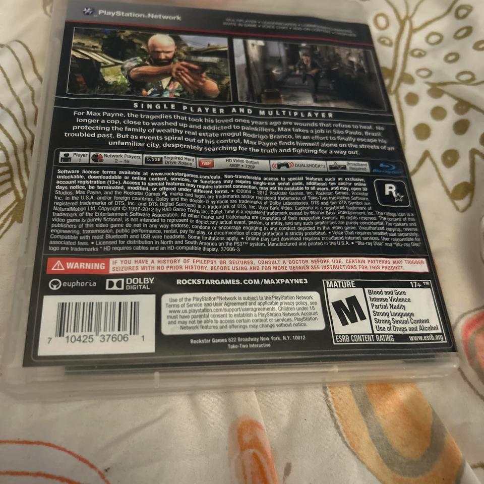 Max Payne 3 Ps3 Game 6efa 3