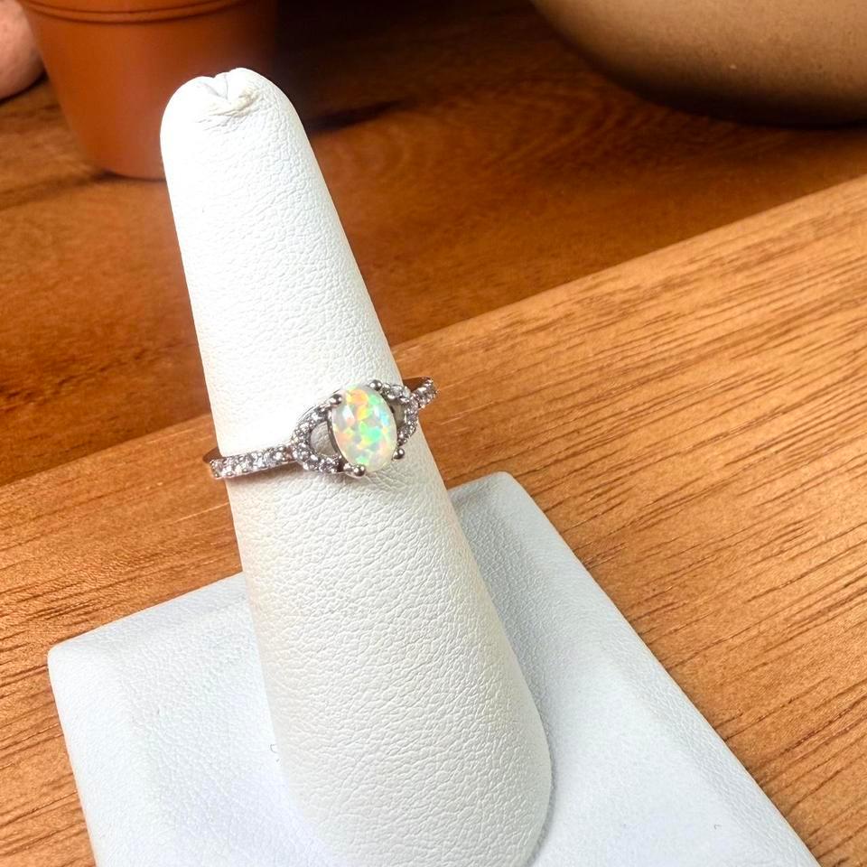 White Lab Opal Ring 0cfd 3
