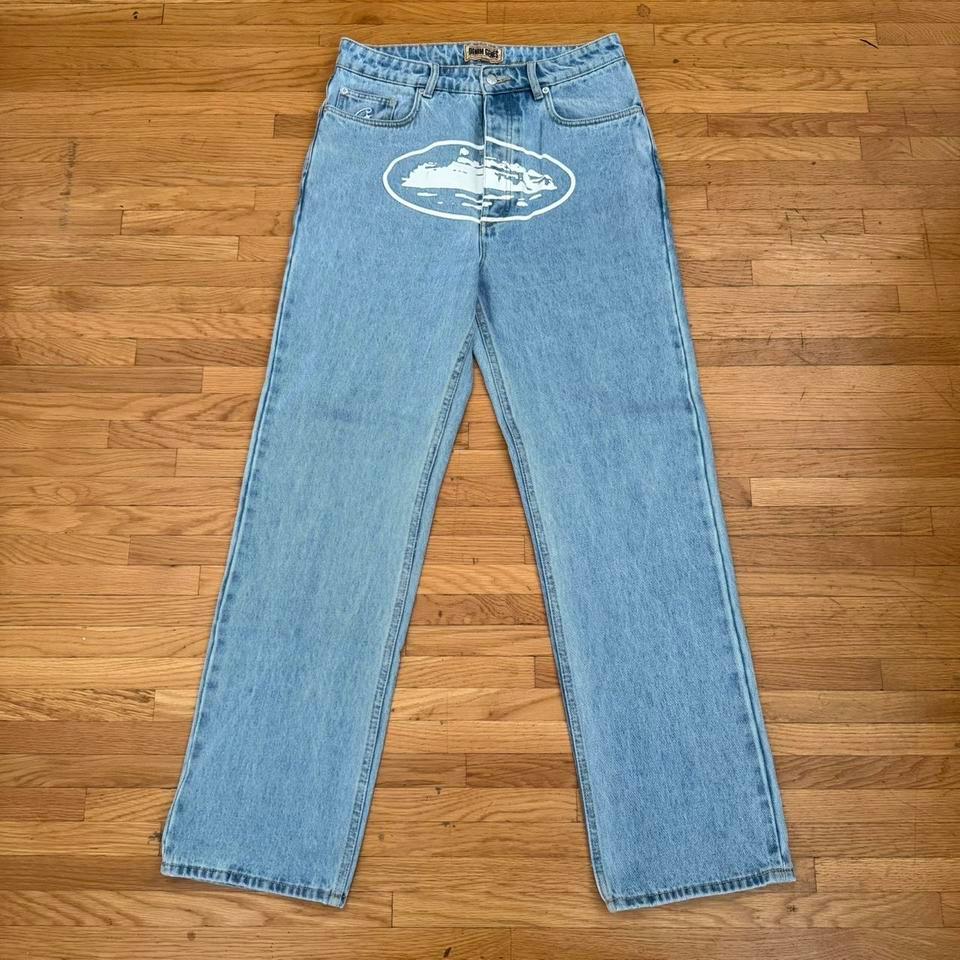 Authentic Corteiz Blue Baggy Jeans 0610