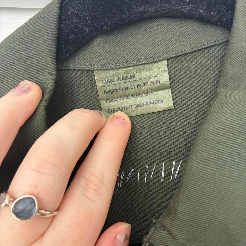 Olive Green Vintage Military Jacket 9165 6