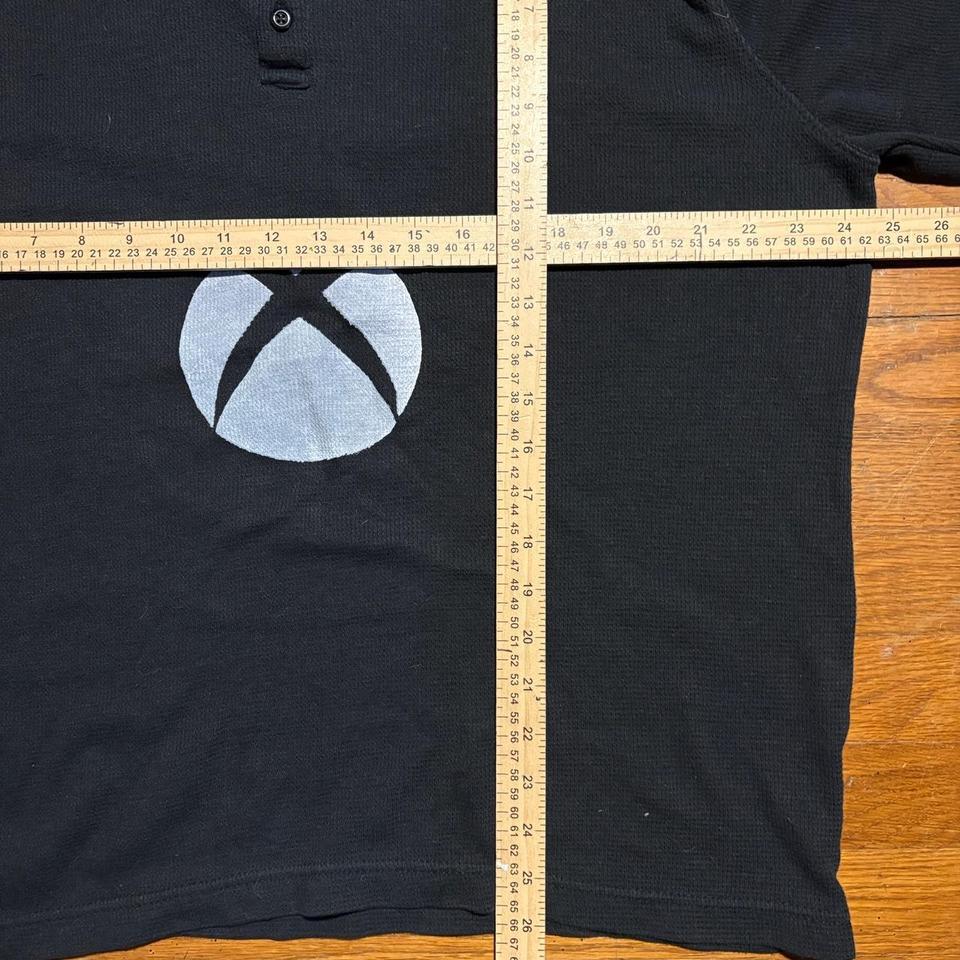 Vtg 2000s Xbox Black Henley 678b 3