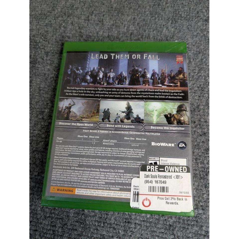 Dragon Age Inquisition 2014 Xbox E597 2
