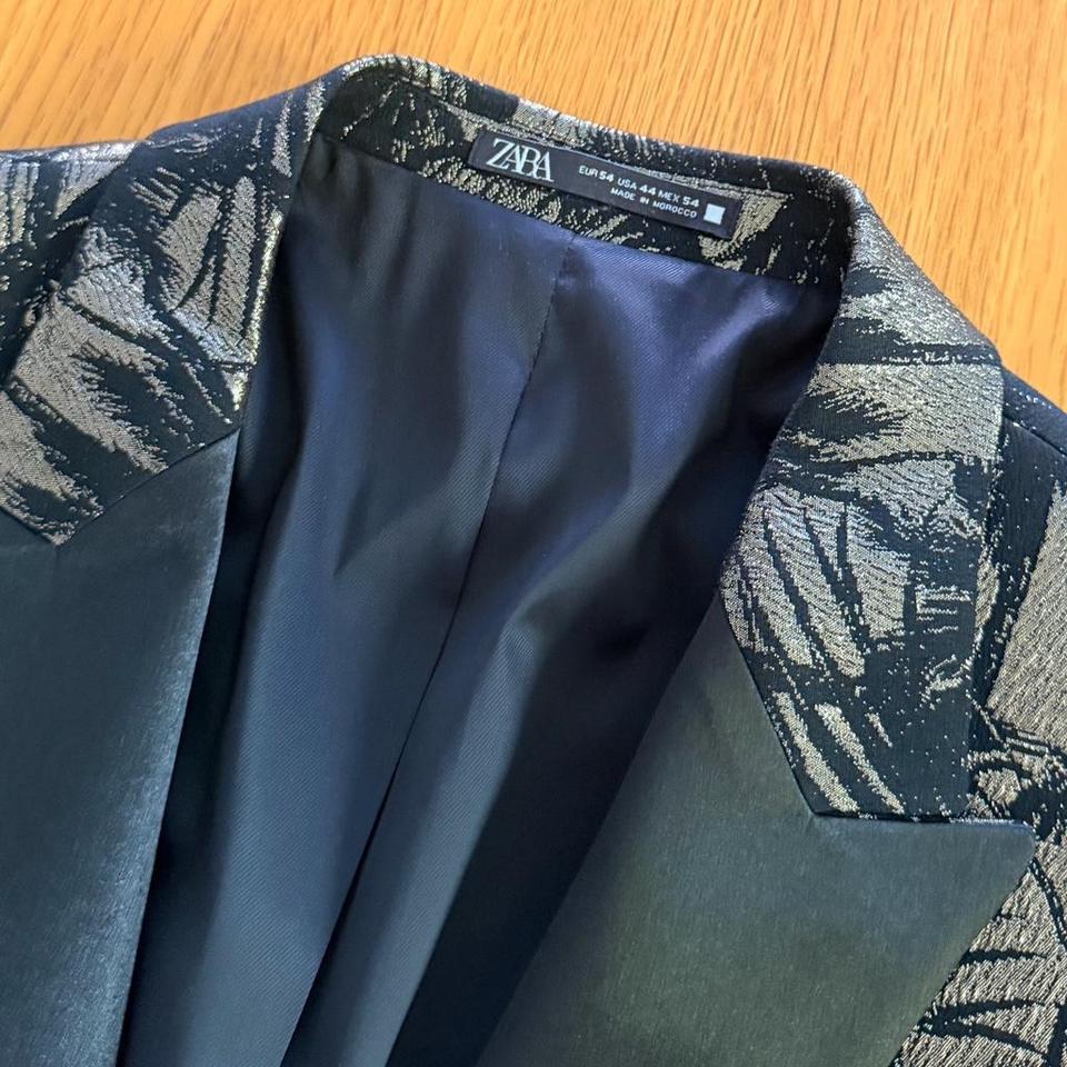Zara Suit Jacket Blazer Black Adb1 5