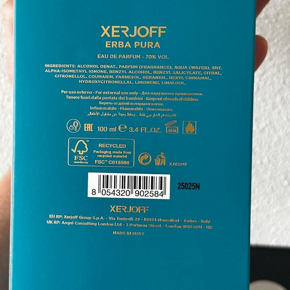 Xerjoff Erba Pura 100ml New 0e77 7