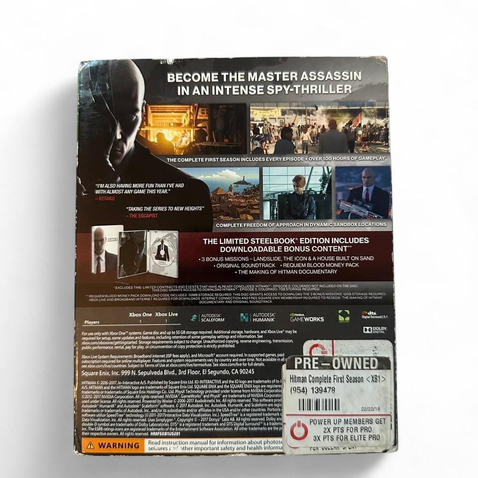 Hitman Steelbook Edition Xbox 2
