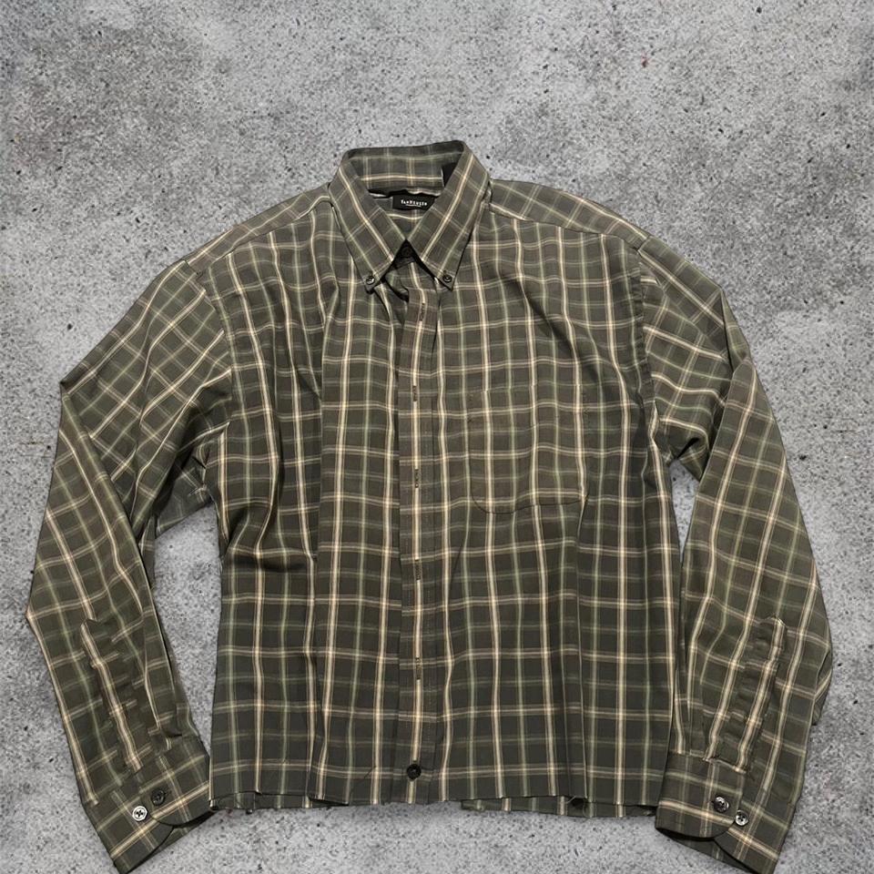 Van Heusen Green Plaid Cropped B490