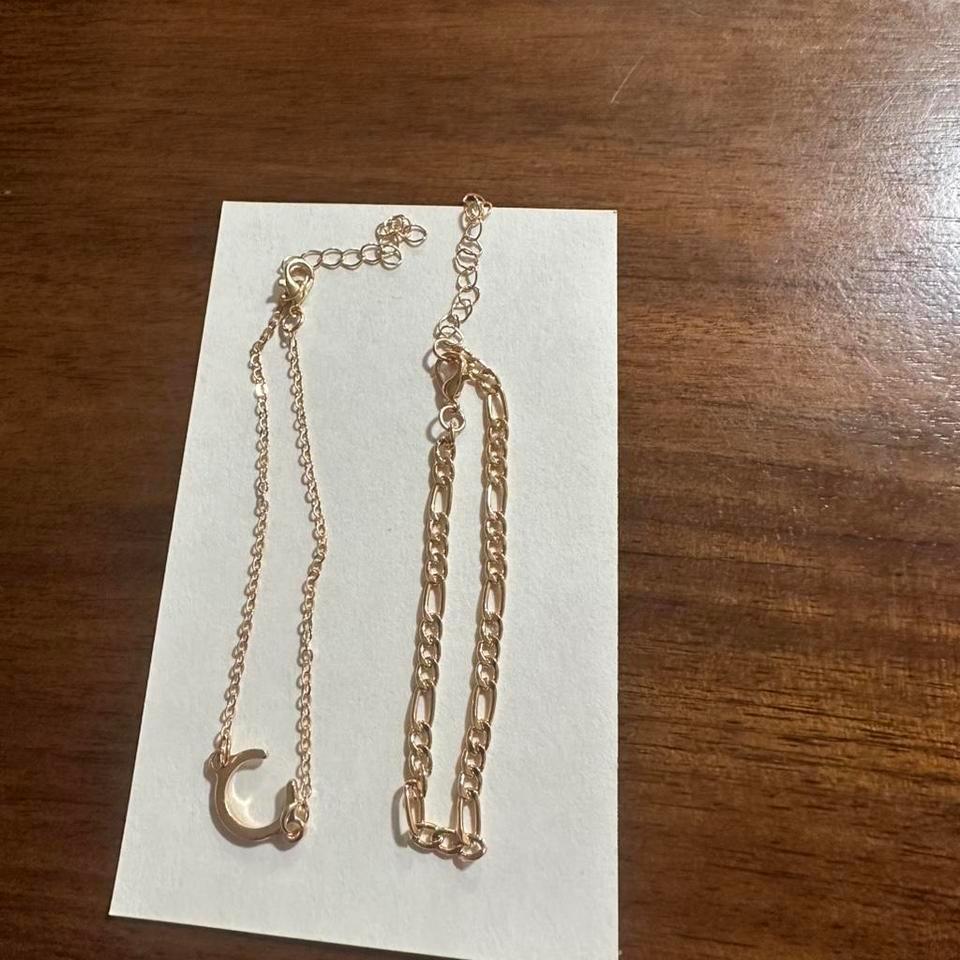 Gold Toned Chain Bracelet Set 5211