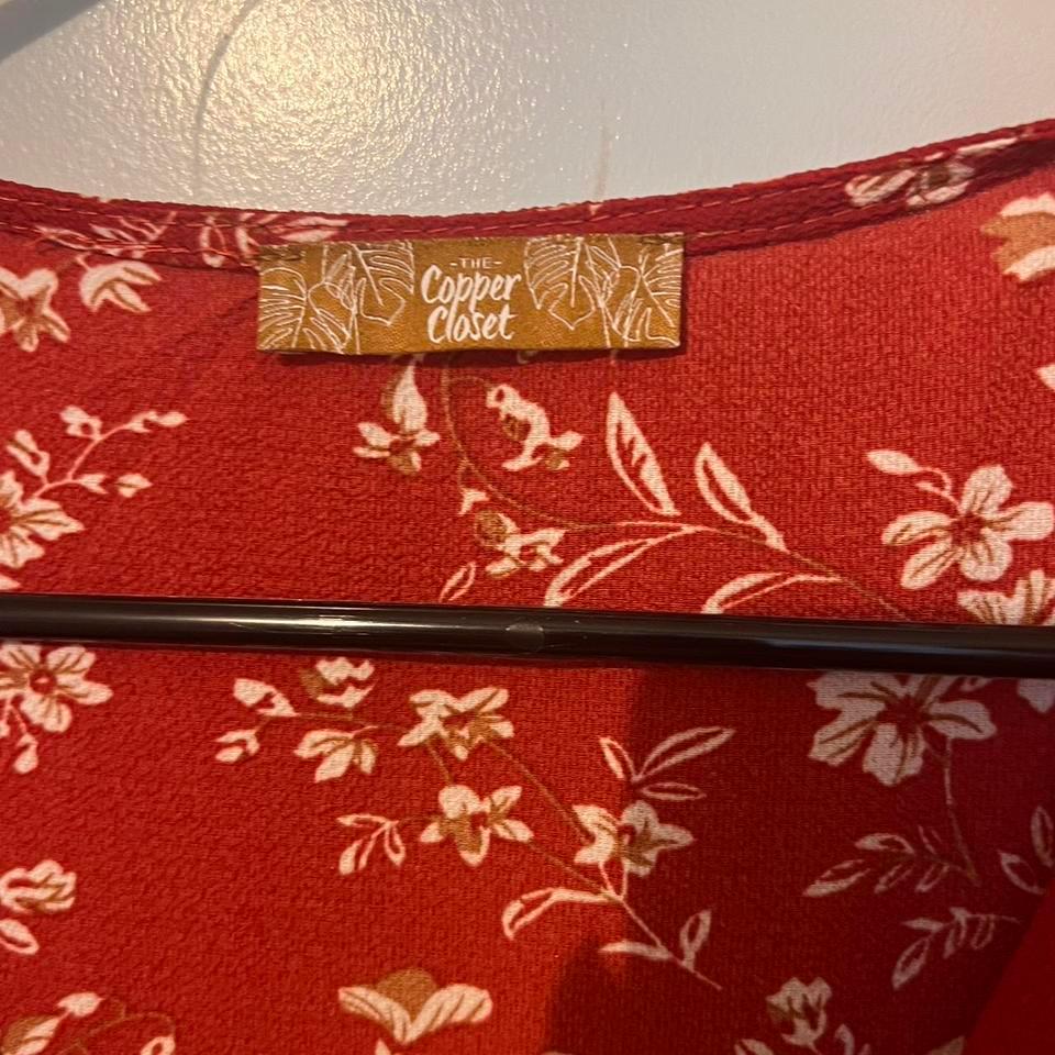 Copper Closet Red Floral Wrap F606 5
