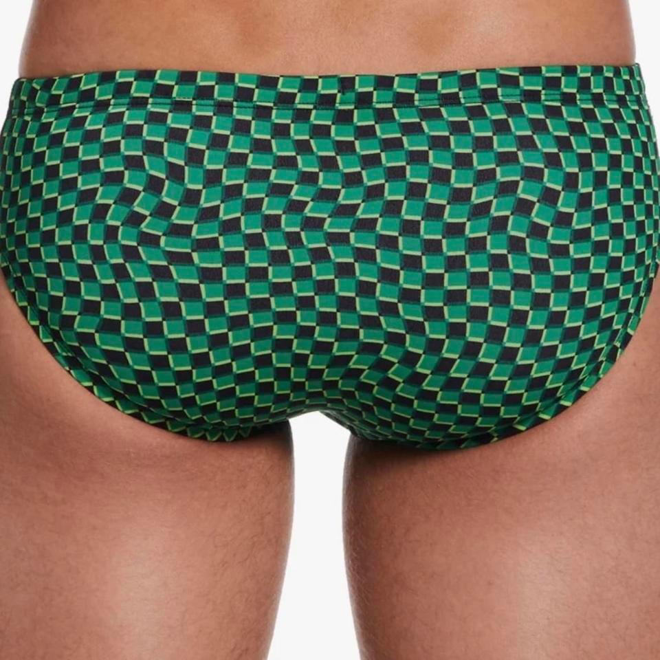 Nike Green Checkered Swim Briefs D20e 3