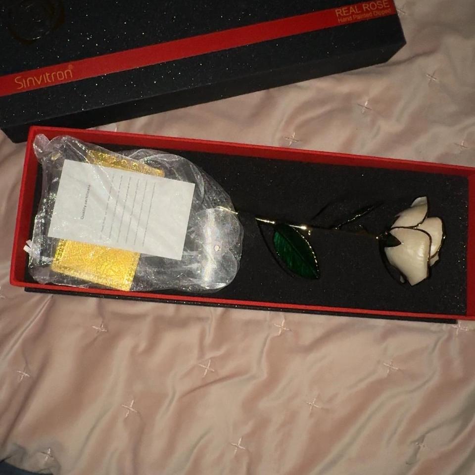 24k Gold Plated Rose With A1f4 3