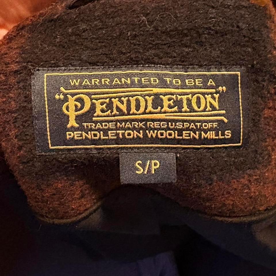 Pendleton Brown Plaid Wool Coat D7c1 4