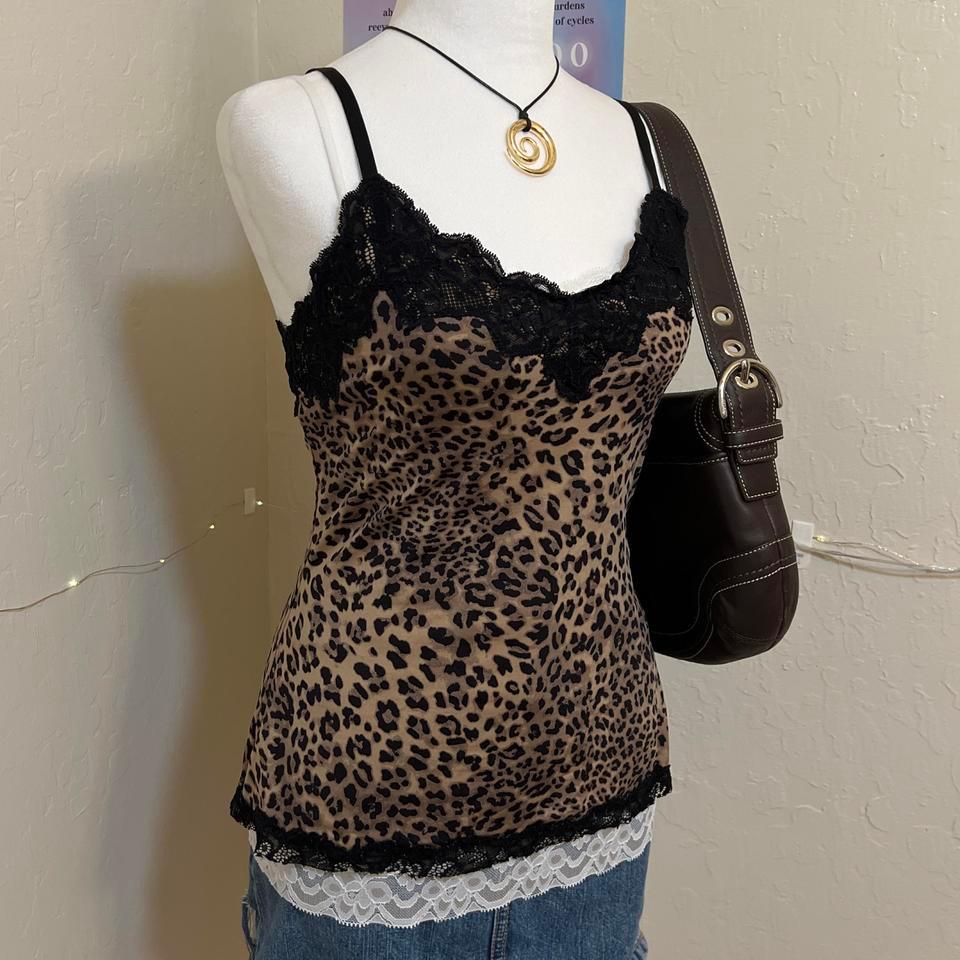 Soma Leopard Print Lace Cami 078d 2