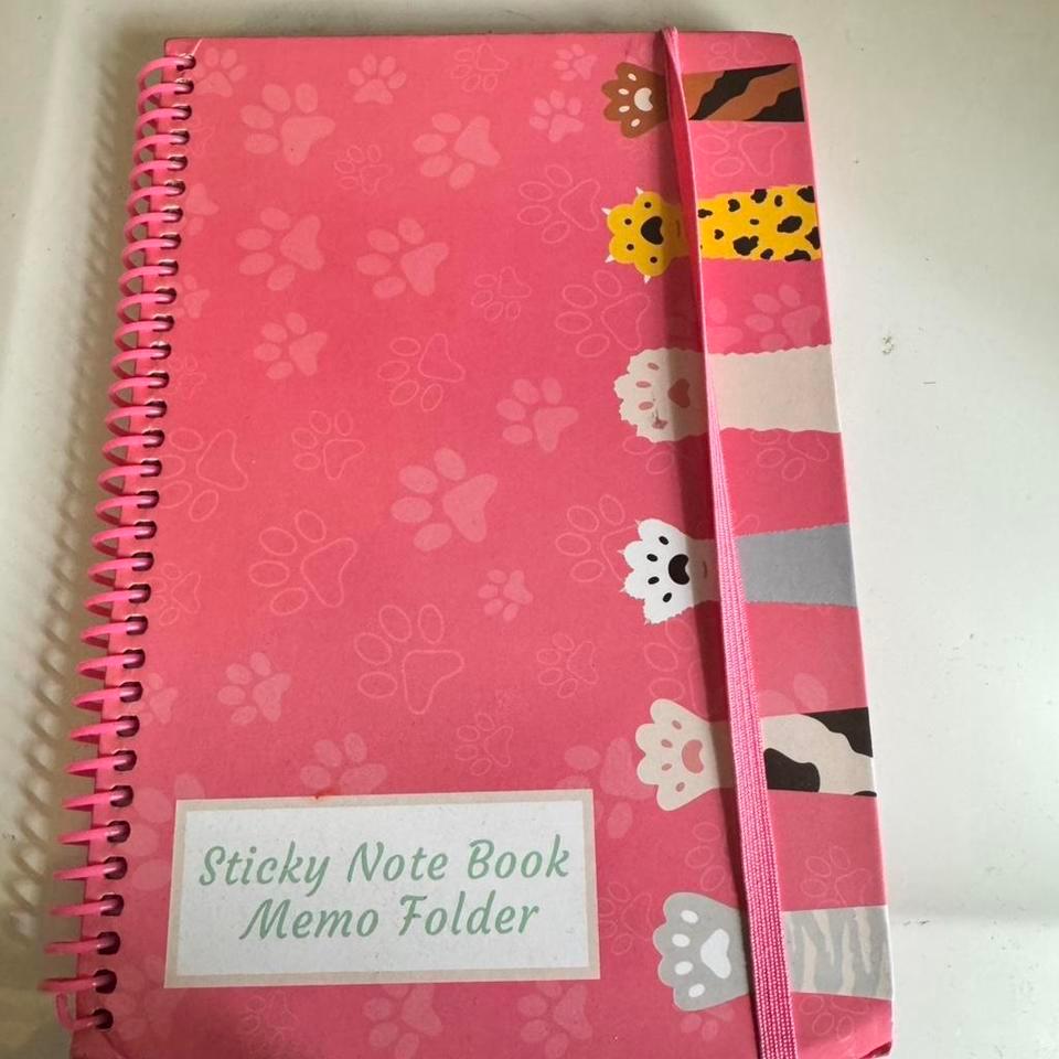 Pink Cat Sticky Note Book 9505