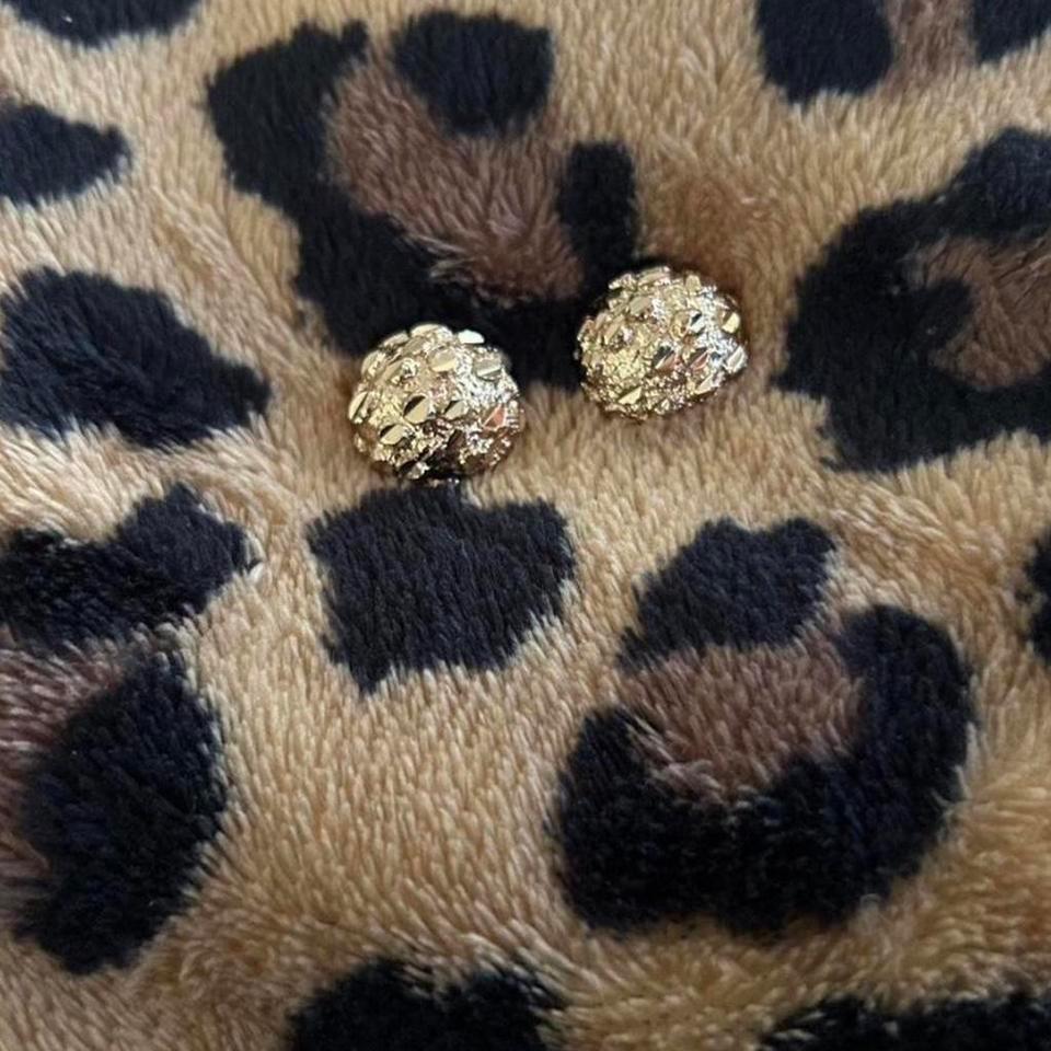 Gold Nugget Earrings C55a 2