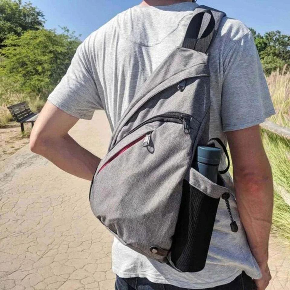 Grey Urban Crossbody Sling Bag 8