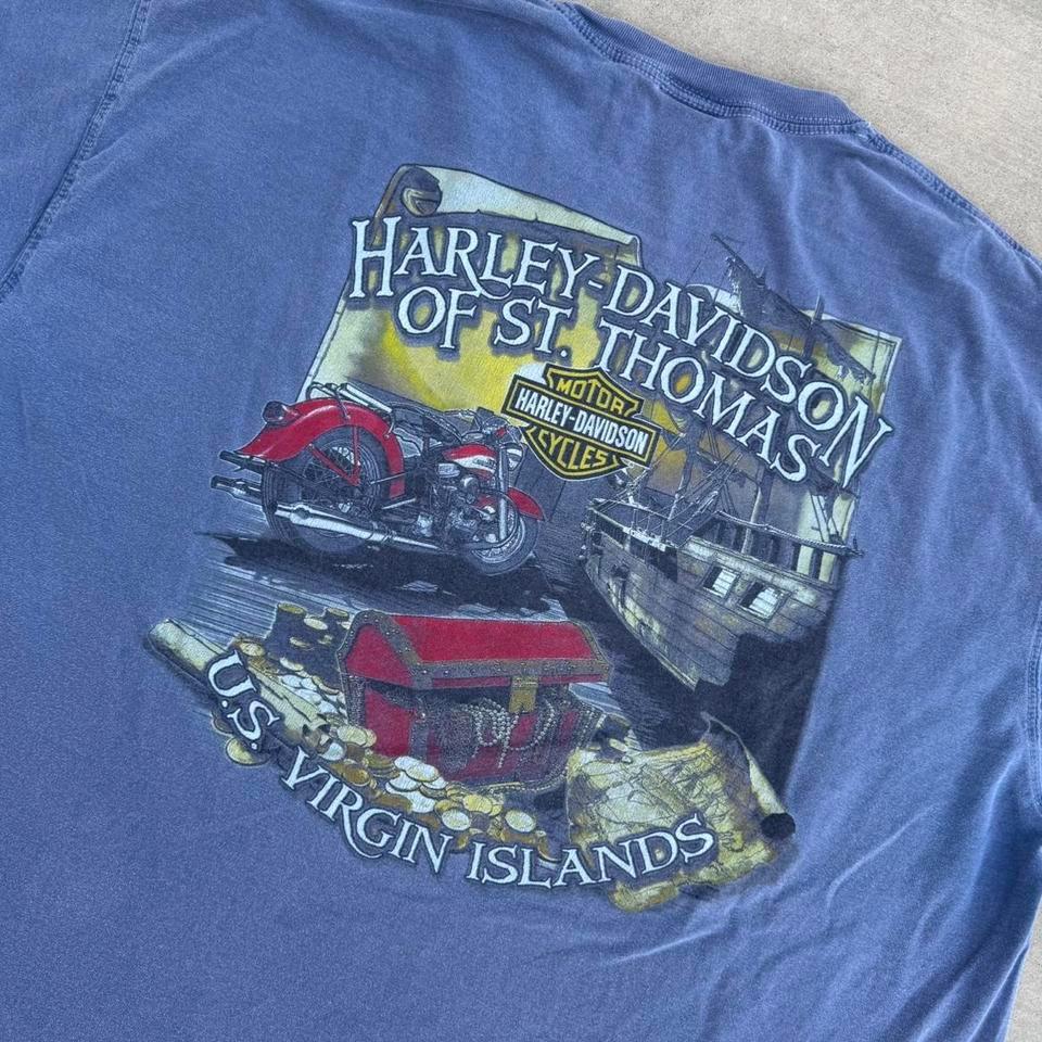 Y2k Harley Davidson Graphic Tee 335e 4