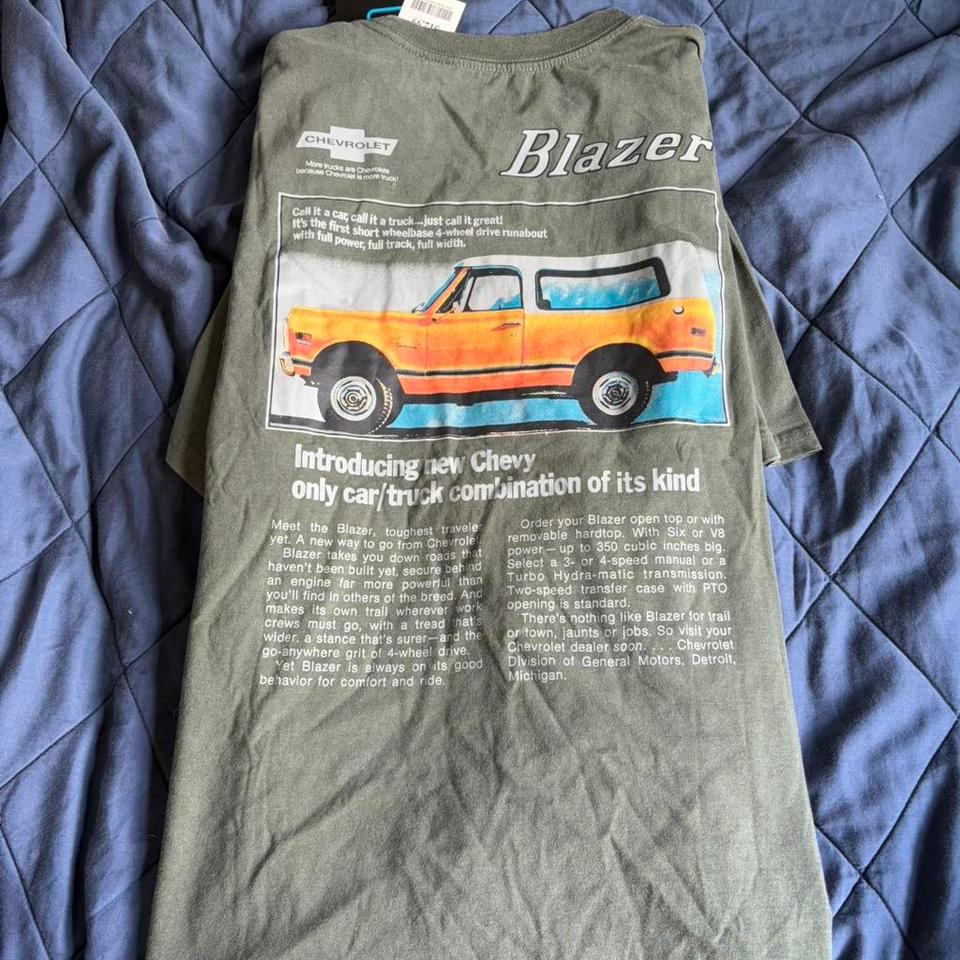 Chevrolet Blazer Green T Shirt Size 69a3