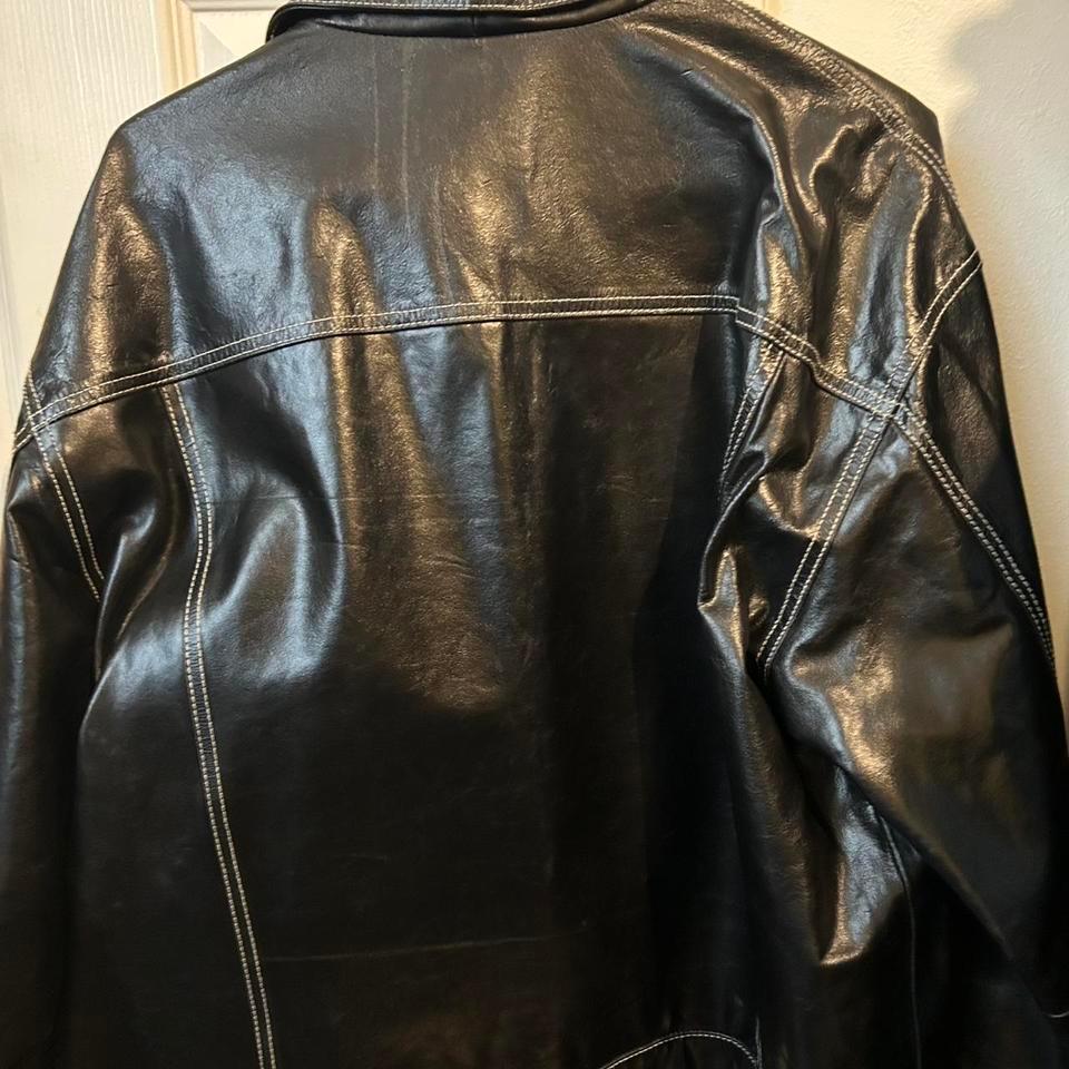 Gap Blue Jeans Leather Jacket 0404 6