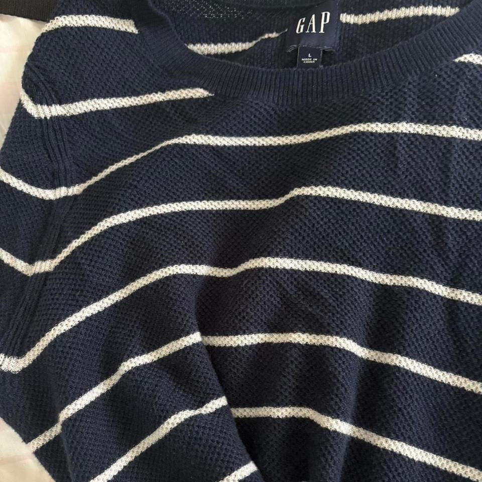 Gap Navy Striped Sweater Size A1de 3