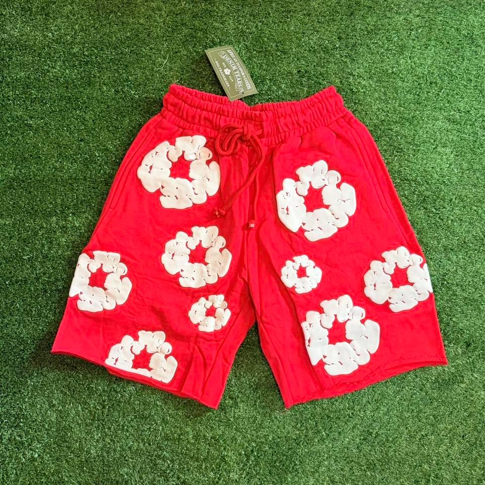 Red Denim Tears Shorts With B263