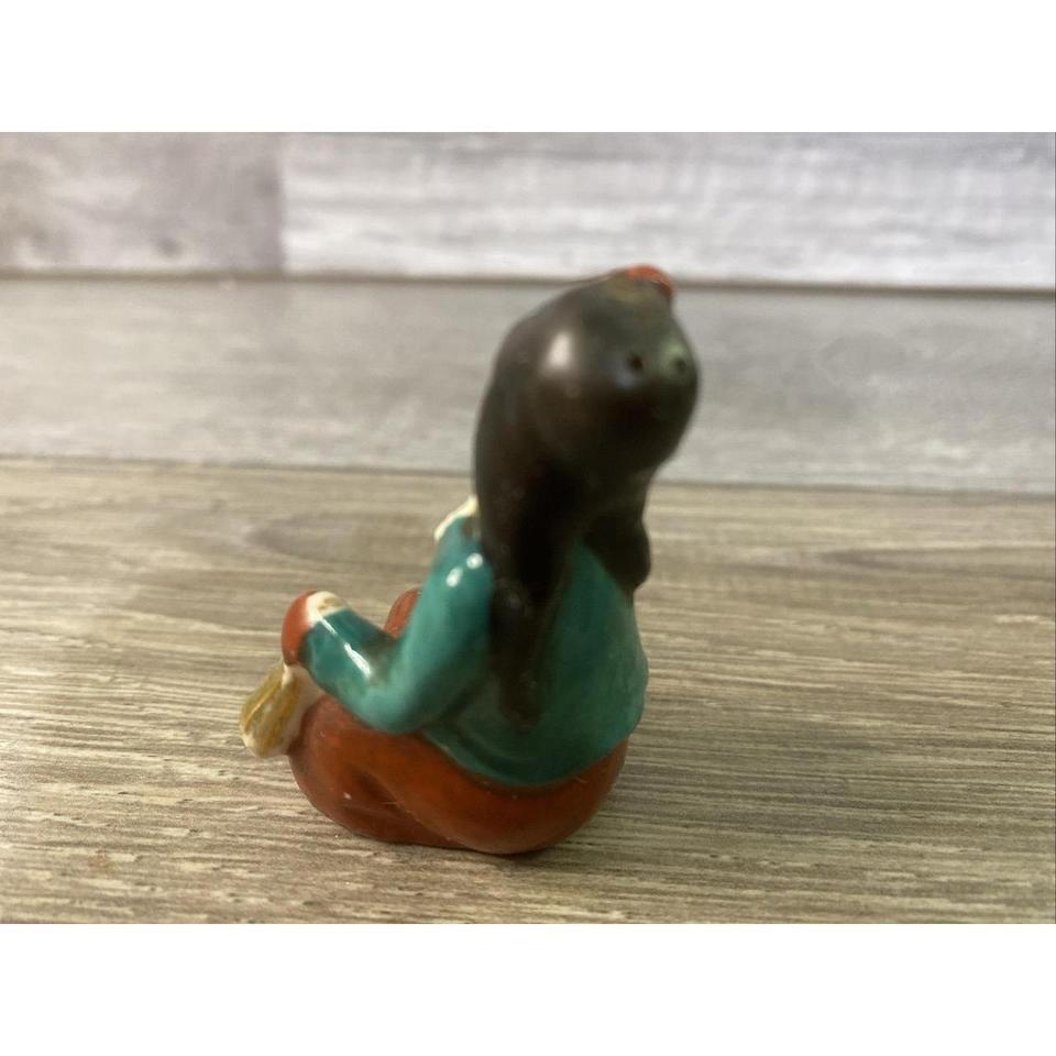 Vtg Miniature Indian Lady Salt 7f1c 8